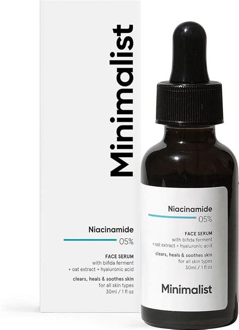 Minimalist 5% Niacinamide Face Serum for Clear Glowing Skin|For Women & Men, 30 ml|Reduces ...