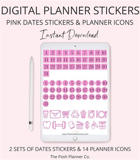 Digital Stickers Digital Planner Stickers Pre-cropped - Etsy