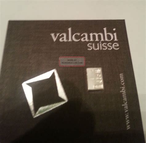 Valcambi Suisse 1 Gram Silver Bar