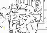 Others Helping Coloring Pages Getdrawings Sketch Page sketch template
