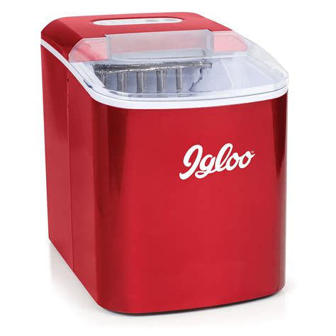 Igloo Ice Cube Maker Retro Red ICEB26RR Portable Cooler Machine Quick Icemaker | eBay