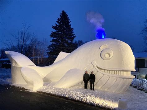 Meet Walvis the Whale! Standing... - Bartz Snow Sculptures