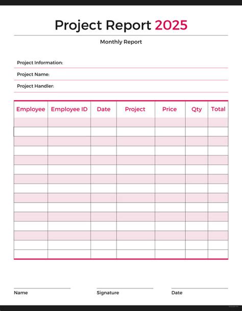 Project Report Format - 16+ Free PDF Documents Download | Free & Premium Templates