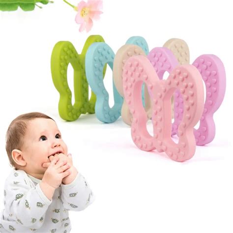 Food Grade Silicone Baby Teether Butterfly Shape Teeth Toy Baby ...