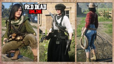 8 Beautiful Female Outfits in Red Dead Online | Suspenders and Combat ...