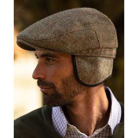 Harris Tweed Trapper Flat Cap With Ear Flaps Walker And Hawkes | lupon ...