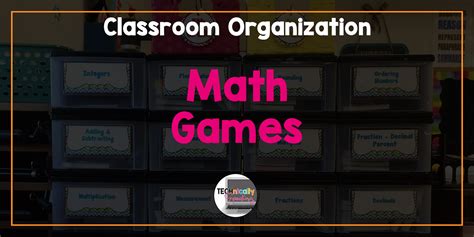 Math, Science, Social Studies......Oh, my!: Classroom Organization: Math Games