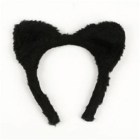 Fuzzy Black Cat Ears Headband - The Costume Shoppe