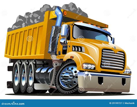 Cartoon Dump Truck stock vector. Illustration of cargo - 29199727