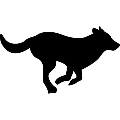 Silueta de perro corriendo - Iconos gratis de animales