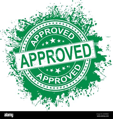 Vector illustration of green approved stamp concept Stock Vector Image ...