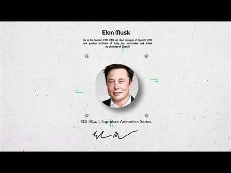 Signature Animation | Adobe After Effects | 4k 2020 | Elon Musk | MS Made - YouTube