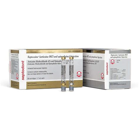 Septodont Septocaine Cartridge 4% w/ Epi| | Noble Dental Supplies | Updated 2023