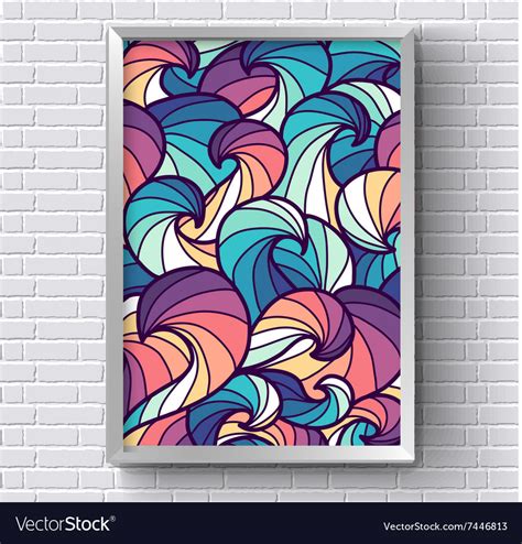 Art abstract painting picture with rainbow Vector Image