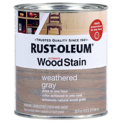 Shop Rust-Oleum Ultimate Weathered Gray Interior Stain (Actual Net ...