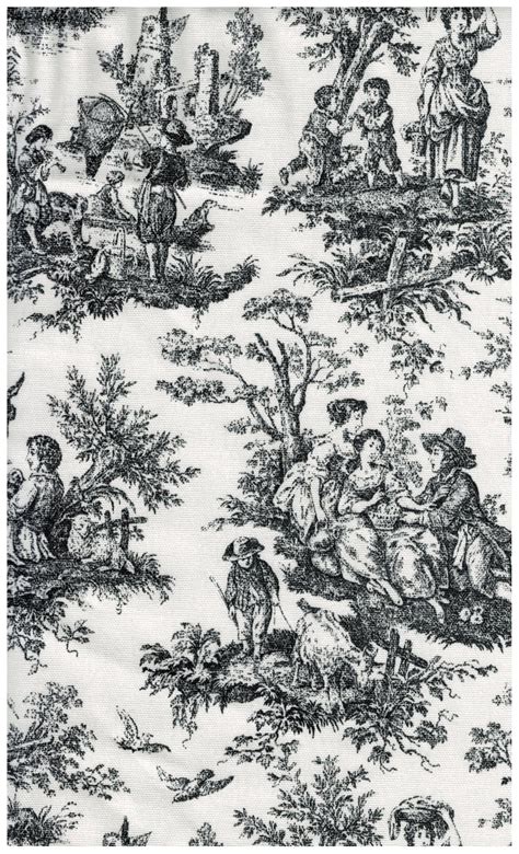 Waverly Home Decorating Fabric Rustic Toile Screen Print – Black and White- French | Sewing ...