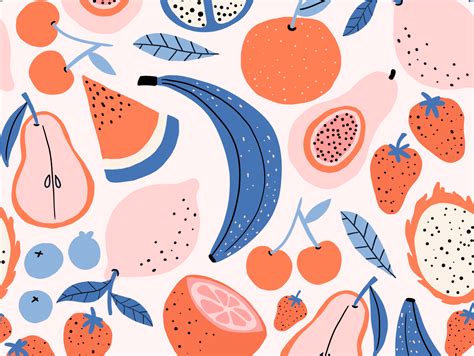 Fruit pattern by Romy on Dribbble