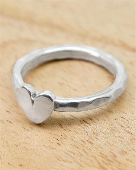 Handmade silver heart ring | Starboard Jewellery