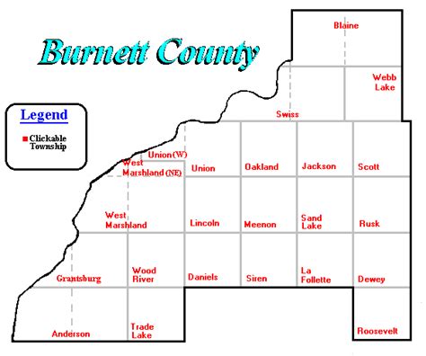 Real estate in Burnett county Wisconsin: Imagemap