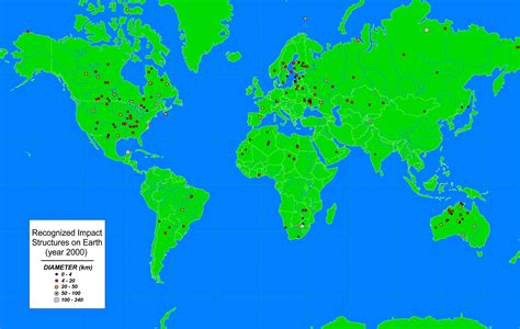 Map of Most Meteorite Craters in the World | Am...