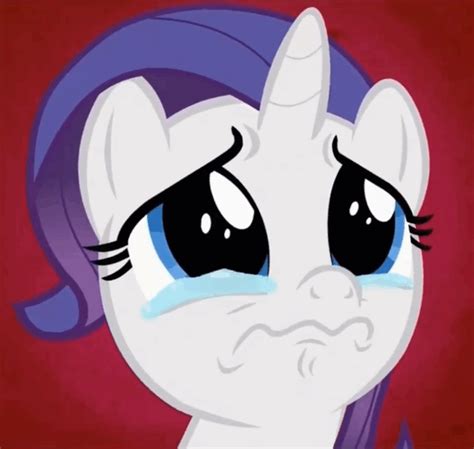 #1218615 - animated, crying, cute, female, filly, filly rarity, lip quiver, loop, pony ...