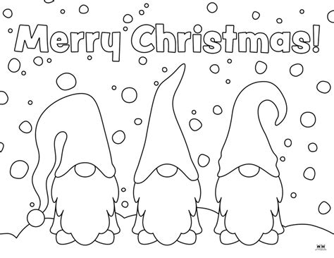 Christmas Gnome Coloring Pages - 25 FREE Pages - PrintaBulk