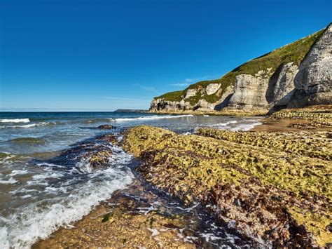 Coastline in Northern Ireland Stock Image - Image of chalk, travel ...