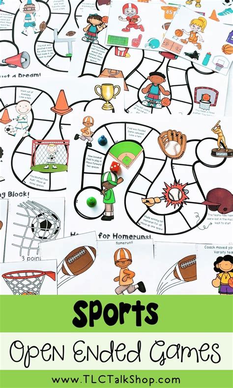 Sports: Open Ended Games | Speech activities, Speech therapy, Speech therapy activities