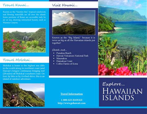 Hawaiian Islands Layout & Design Brochure by Heather Crowcroft - Issuu