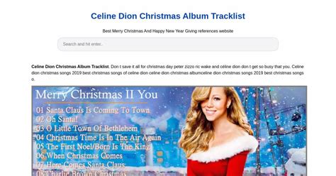 Celine Dion Christmas Album Tracklist