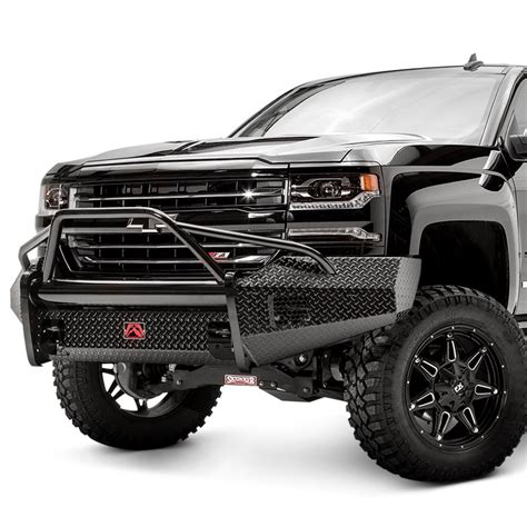 Fab Fours® - Chevy Silverado 2016 Black Steel Full Width Front HD ...