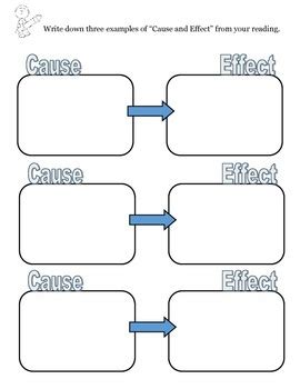 Cause and Effect Graphic Organizer by Chrysanthemum | TpT