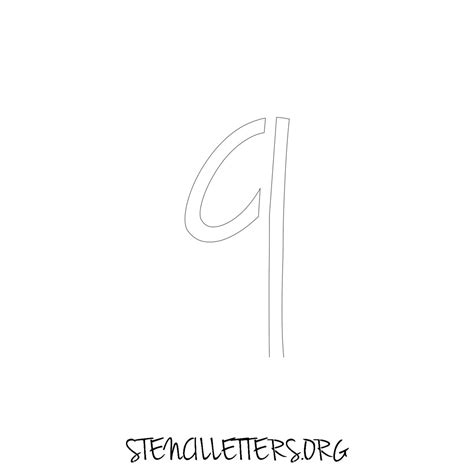 4 Inch Free Printable Individual 134 Cursive Lowercase Letter Stencils ...