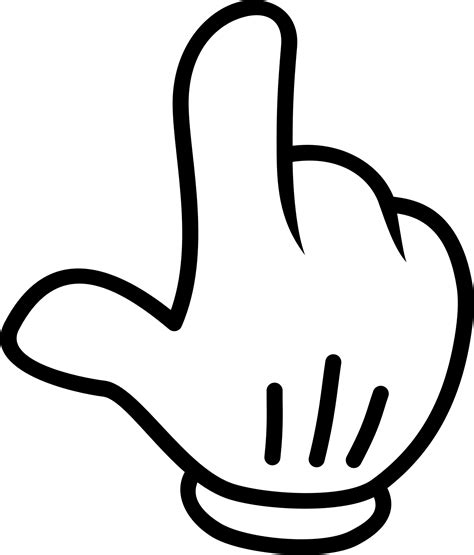 Fingerpoint Mickey's Hand transparent PNG - StickPNG