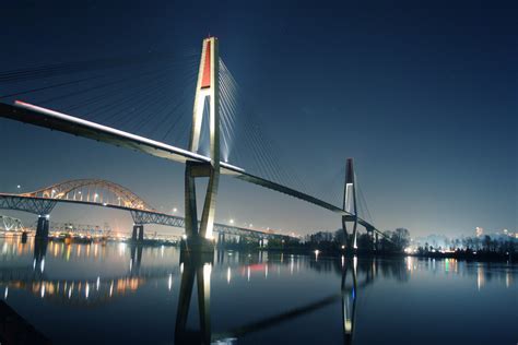 SkyBridge at night : vancouver