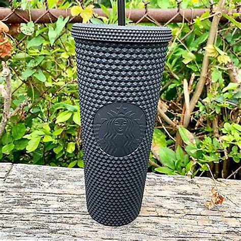 Starbucks Fall 2019 Matte Black Studded Plastic Tumbler Cold Cup Limited Edition - Walmart.com