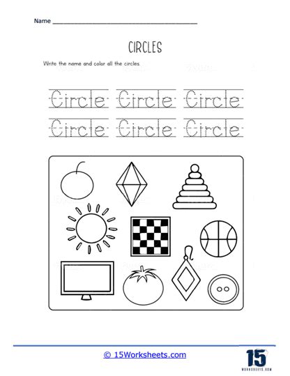 Circles Worksheets - 15 Worksheets.com