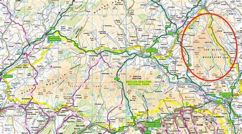 The Black Mountains Wales Map - Celene Annamarie