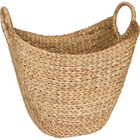 Seagrass Storage Basket by West Dwelling - Large Water Hyacinth Wicker Basket / Rattan Woven ...