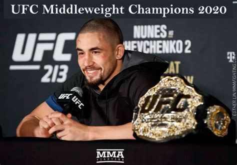 UFC middleweight rankings, champion, and weight division