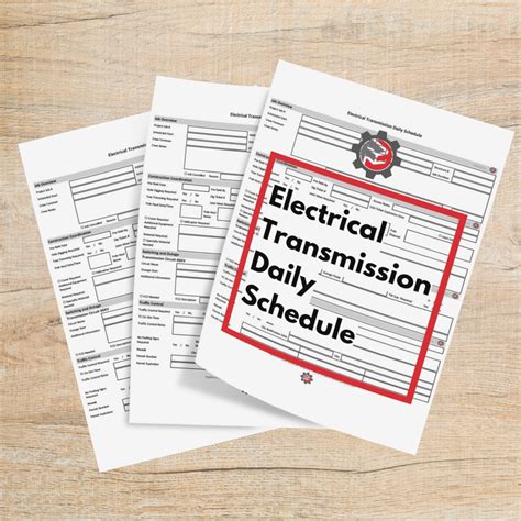 Electrical Construction Transmission Daily Schedule Template - PDF Template Download | FieldFirst