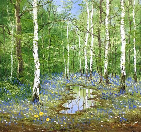 Silver Birch and Bluebells SOLD | Cook House Gallery - Lake District and contemporary art and crafts