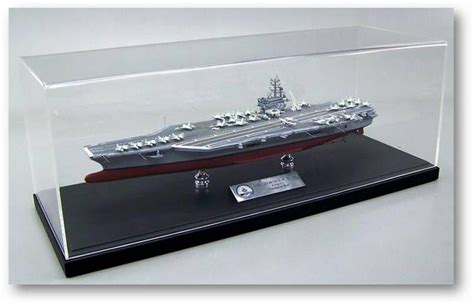 Ship Display Cases - Mahogany & Acrylic - Custom Acrylic Cases