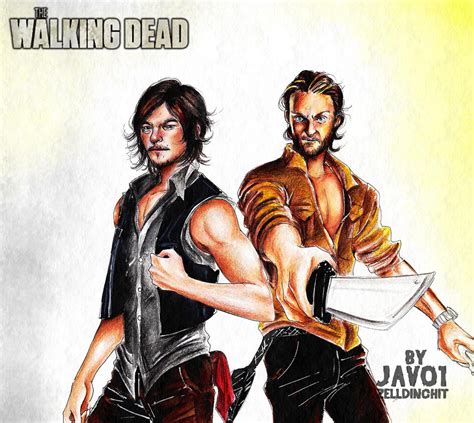 Daryl and Rick TWD - Brothers by zelldinchit on DeviantArt