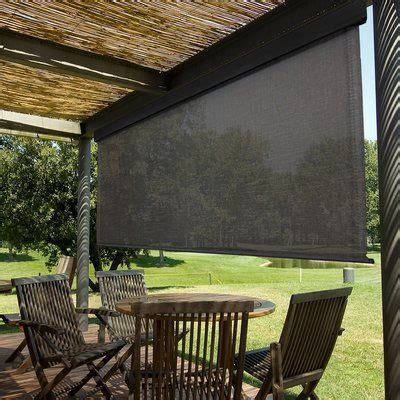 Symple Stuff Semi-Sheer Outdoor Roller Shade | Wayfair | Patio shade, Outdoor shade, Exterior ...