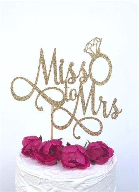 Miss to Mrs Cake Topper Bridal Shower Cake Engagement Party - Etsy | Bridal shower cake ...