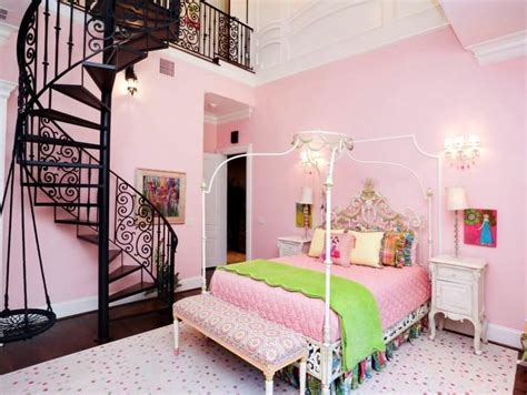 A bedroom suite for the little princess, complete with a spiral staircase to her own private ...