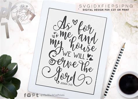 As for me and my house SVG DXF EPS | Illustrations ~ Creative Market