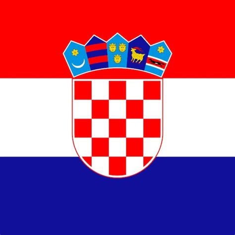 Premium Vector | Croatia flag official colors vector illustration