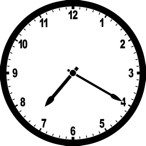 Clock 7:20 | ClipArt ETC